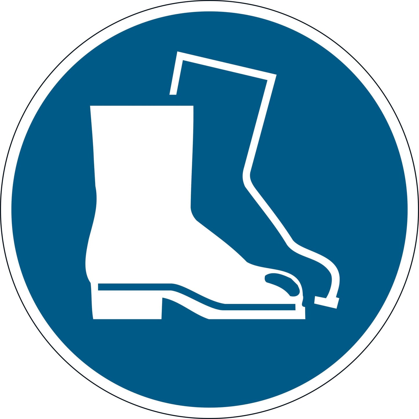 Durable Floor ""Use Foot Protection"" Sign