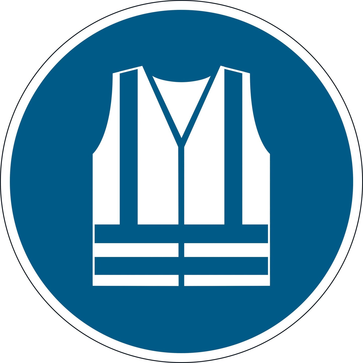 Durable Floor ""Use Safety Vest"" Sign