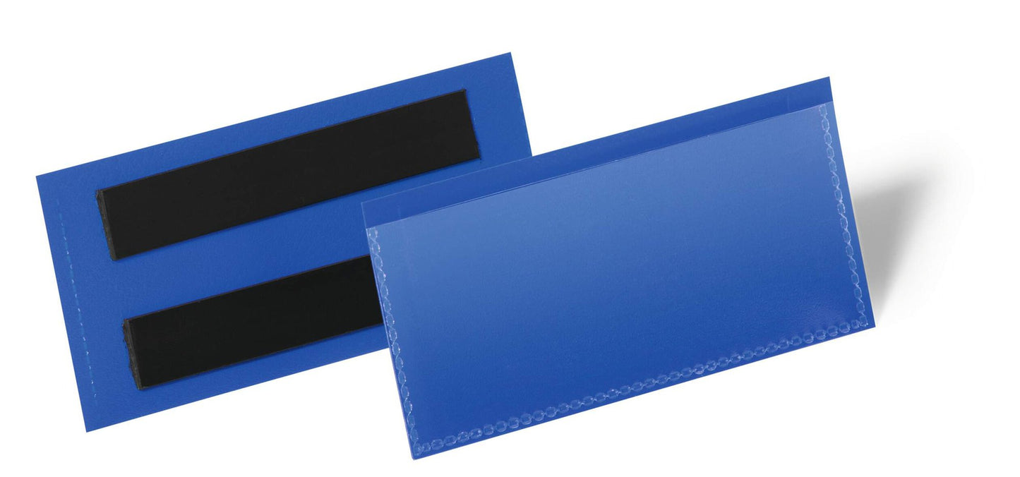 Durable Magnetic Pocket 100x38mm Blue (50)