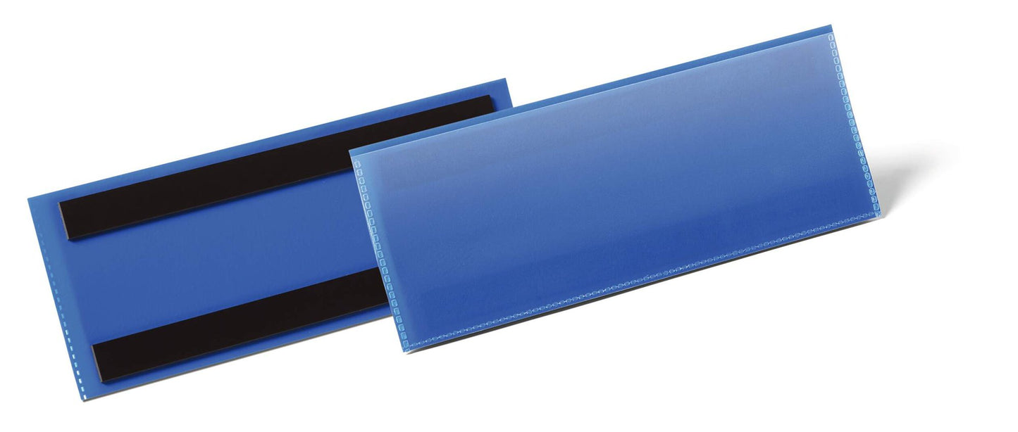 Durable Magnetic Pocket 210x74mm Blue (50)