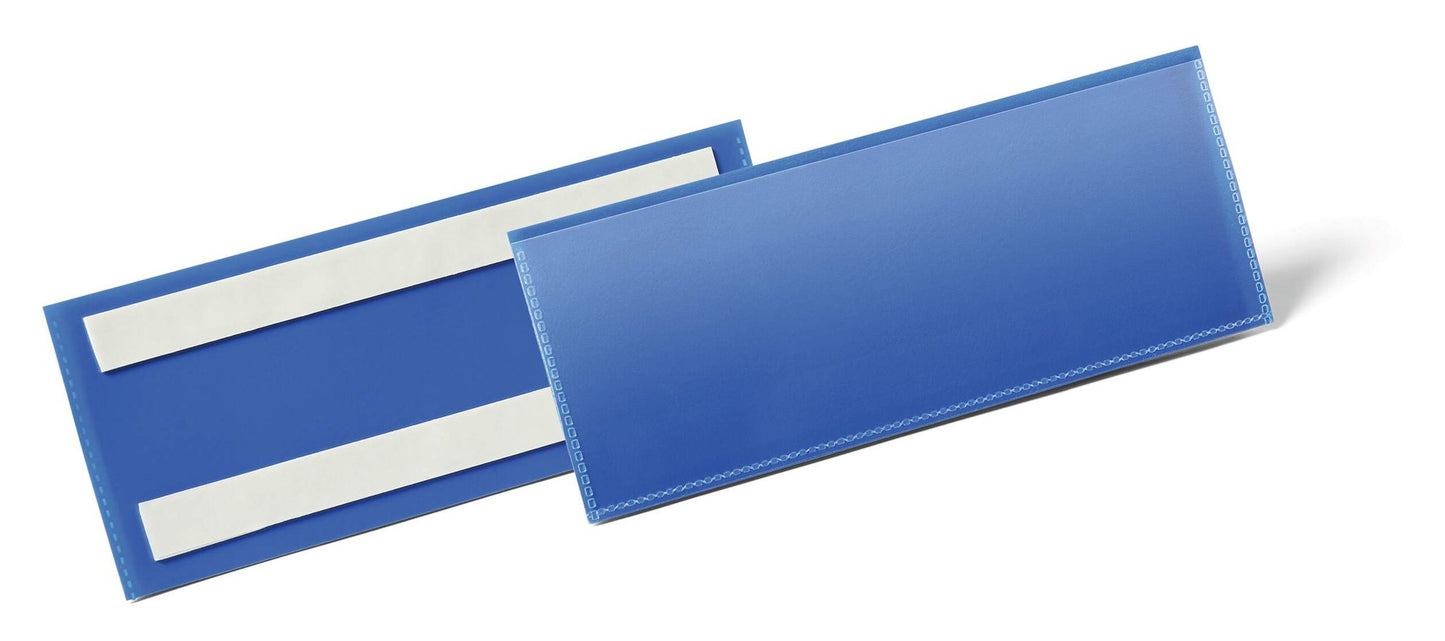 Durable Adhesive Pocket 210x74mm Blue (50)