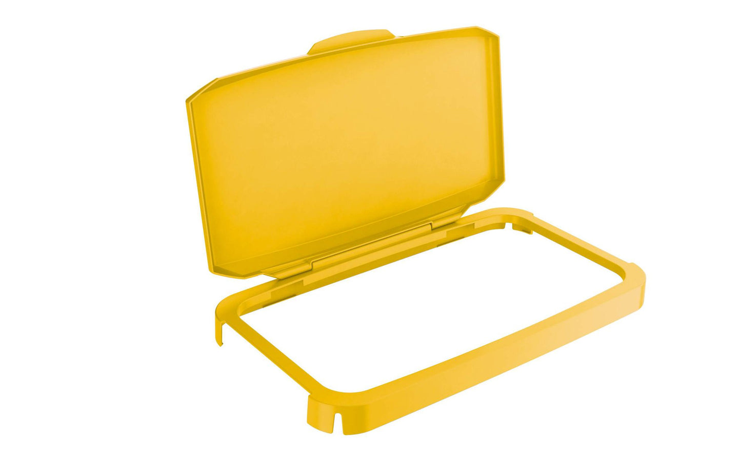 Durable Durabin ECO 80% Recycled Plastic 60L Waste Recycling Bin Hinged Lid Yellow  - 1800500030