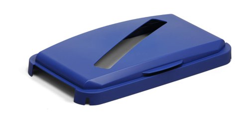 Durable Durabin ECO 80% Recycled Plastic 60L Waste Recycling Bin Hinged Lid with Slot Blue - 1800502040
