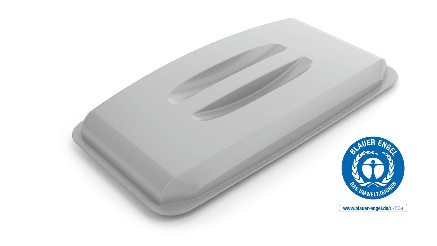 Durable Durabin ECO 80% Recycled Plastic 60L Waste Recycling Bin Lid Grey - 1800504050