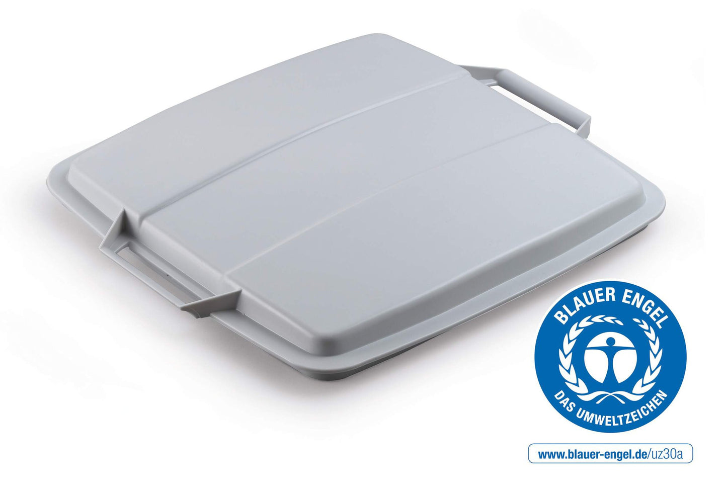 Durable Durabin ECO 80% Recycled Plastic 90L Waste Recycling Bin Lid Grey - 1800506050