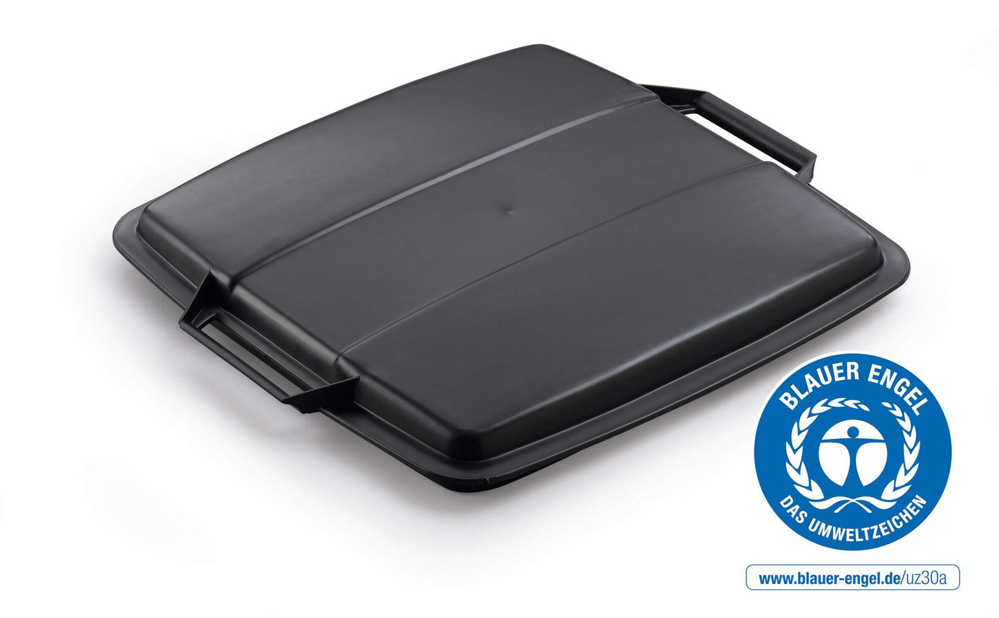 Durable Durabin ECO 80% Recycled Plastic 90L Waste Recycling Bin Lid Black - 1800506221