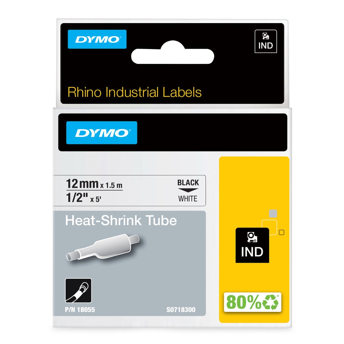 Dymo 18055/S0718300 Heat Shrink Tubes bl