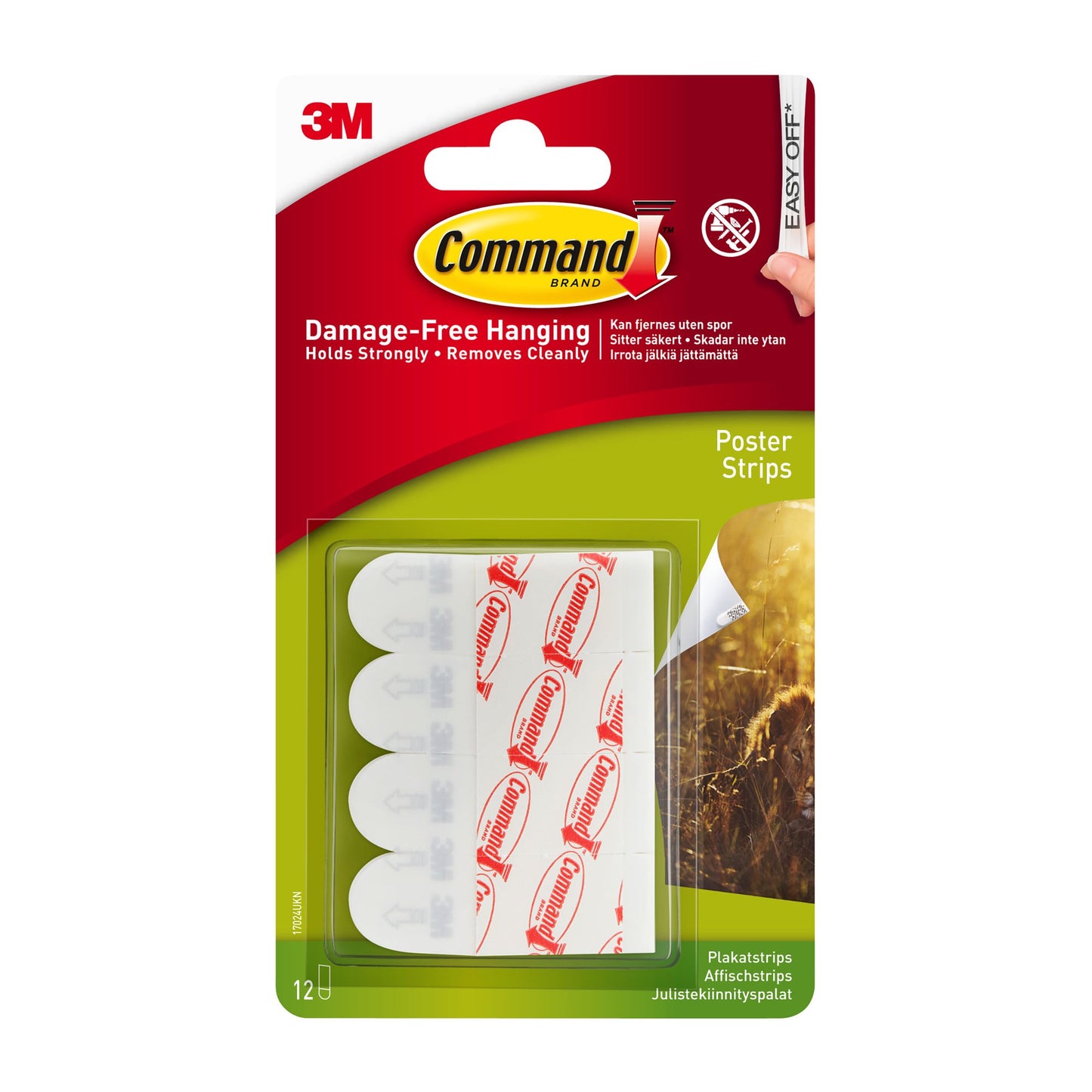 Command™ Poster Strips 17024OFUKN 12 Strips/Pack 36 Pack/Case