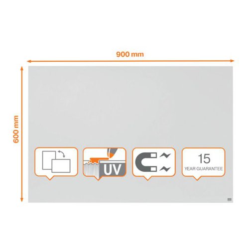 Nobo Infinity Frameless Magnetic Whiteboard 900x600mm - 1915714 DD