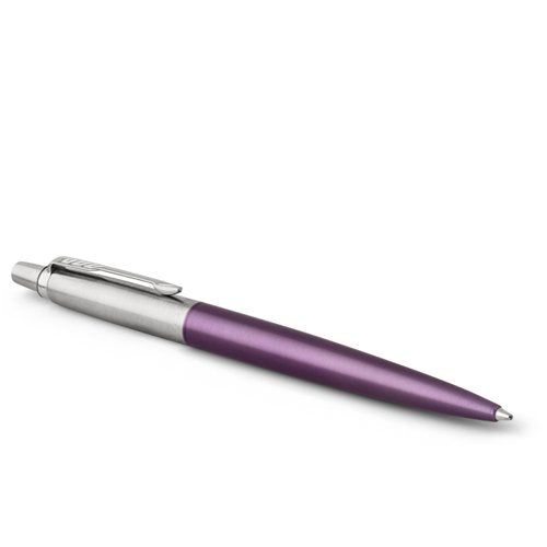 Parker Jotter Ballpoint Pen Victoria Violet/Chrome Barrel Blue Ink Gift Box - 1953190