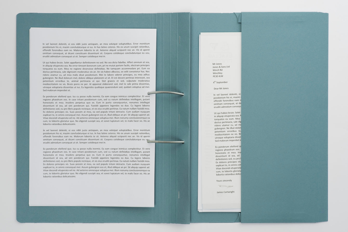 Guildhall Spring Pocket Transfer File Manilla Foolscap 315gsm Blue (Pack 25) - 211/9060Z