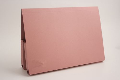 Guildhall Double Pocket Legal Wallet Manilla Foolscap 315gsm Pink (Pack 25) - 214-PNKZ