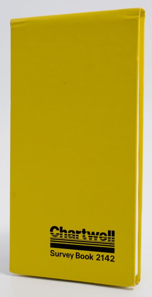 Chartwell Survey Dimension Book Weather Resistant 106x205mm Lined Numbered 1 Up Each Opening 160 Pages Yellow 2142Z