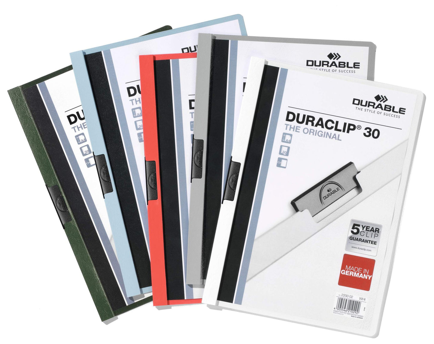 Durable DURACLIP 30 A4 Folder Assorted (25)