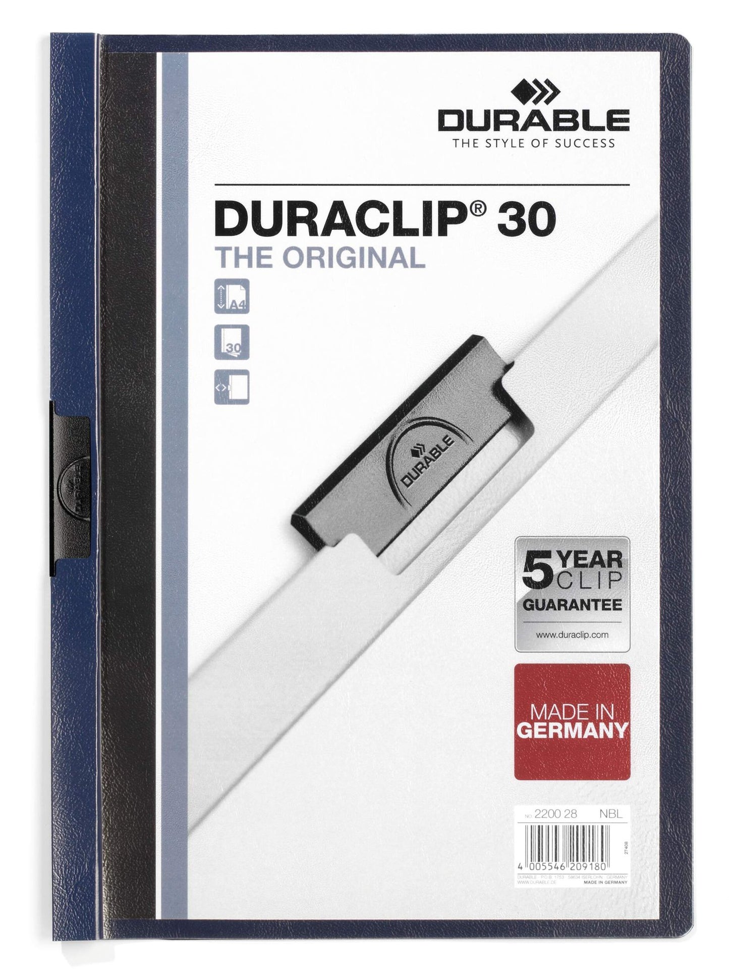 Durable DURACLIP 30 A4 Midnight Blue (25)