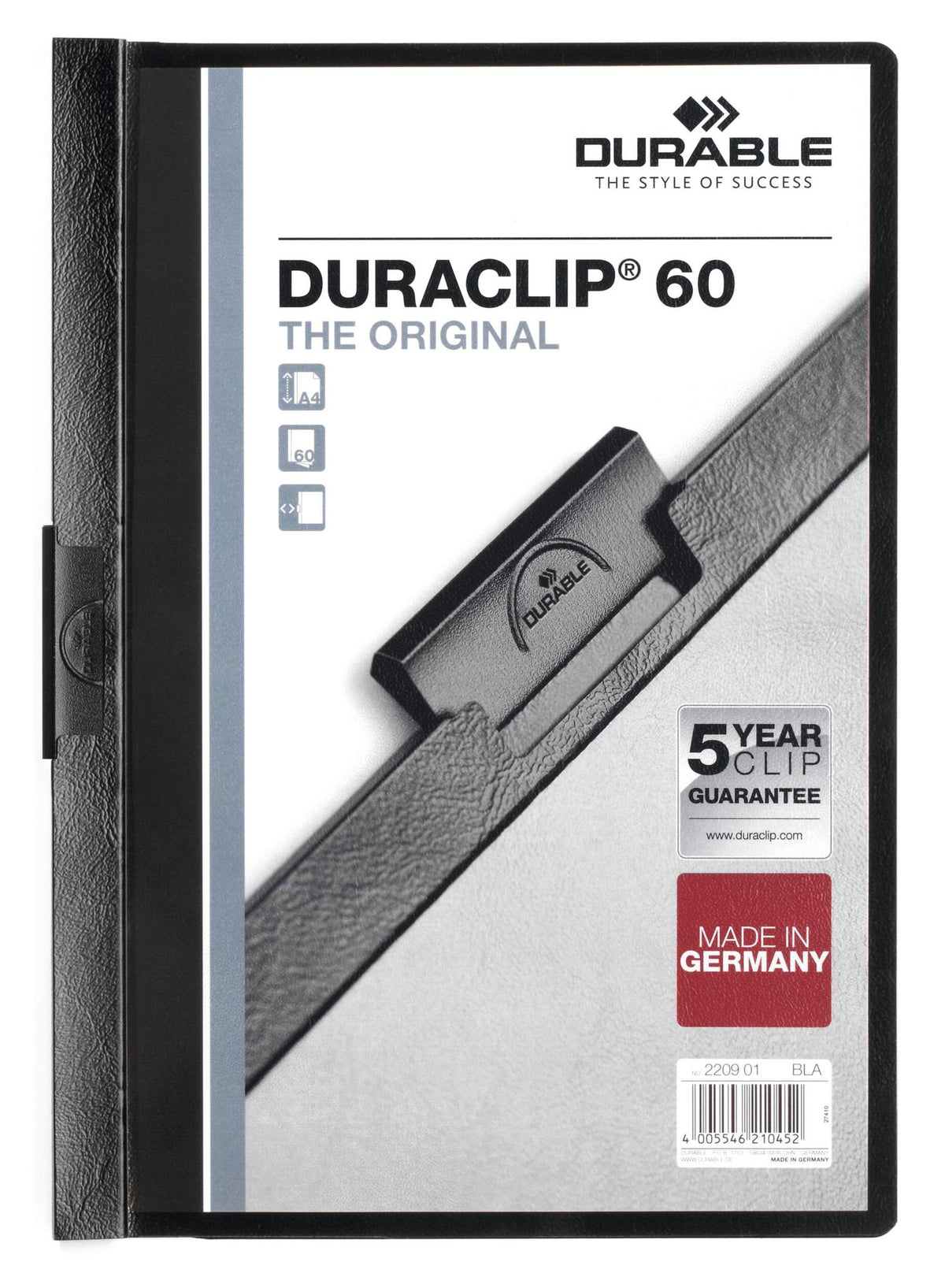 Durable DURACLIP 60 A4 Folder Black (25)