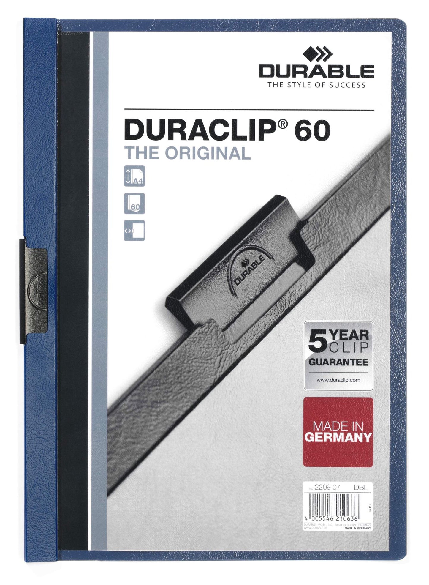 Durable DURACLIP 60 A4 Folder Dark Blue (25)