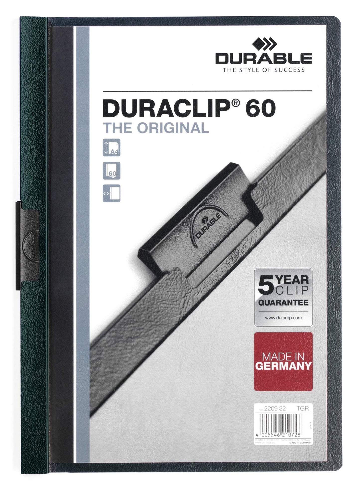 Durable DURACLIP 60 A4 Folder Dark Green (25)