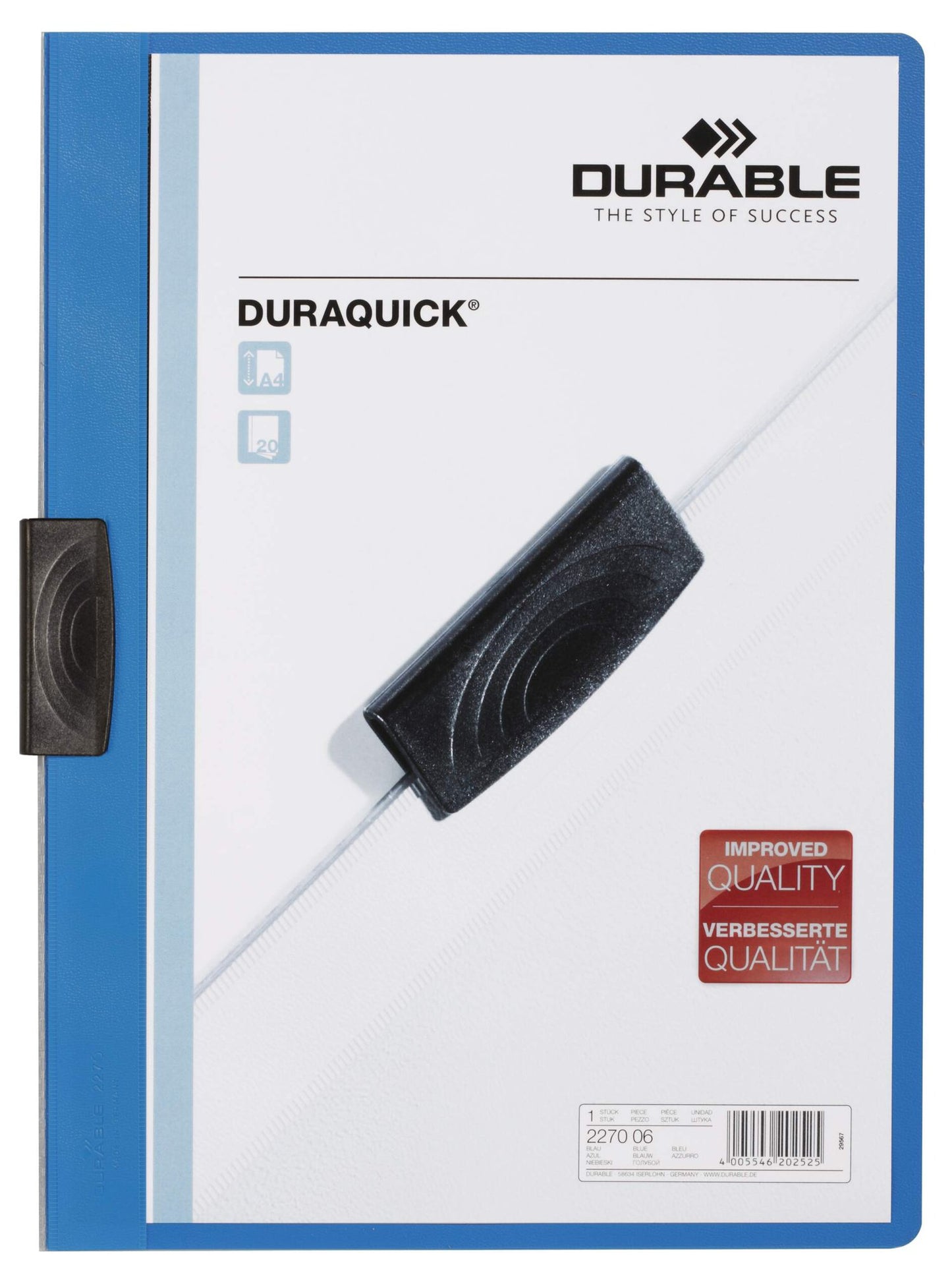 Durable DURAQUICK A4 Folder Blue (20)
