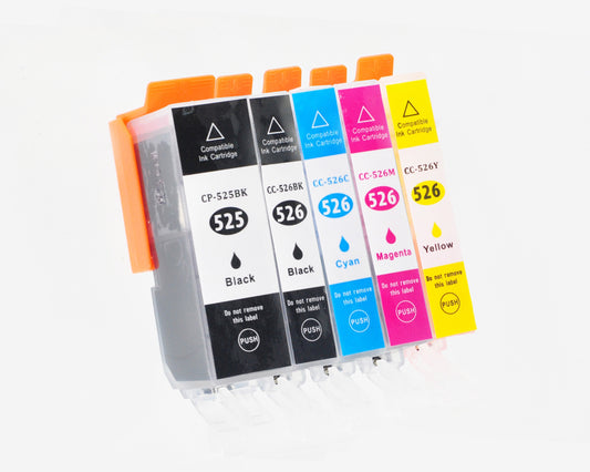 Comp Canon PGI525/CLI526 Multipack 5 Ink Ctgs  [PGI525BK/CLI526BK/C/M/Y]