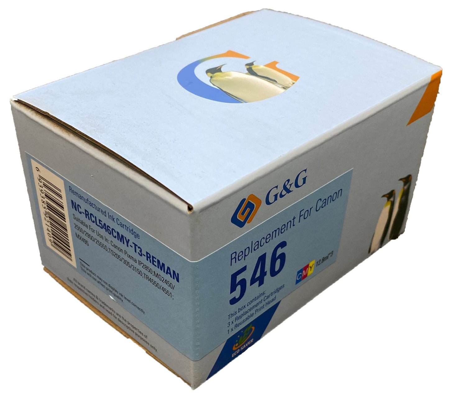 Reman Canon G+G CL-546XL Eco Saver Colour Ink Ctg (1 Printhead + 3 Tanks) WHILE STOCK LASTS