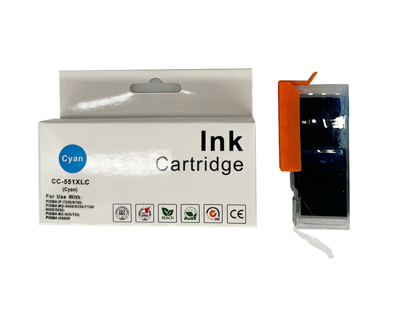 Comp Canon IP7250 CLI-551 XLC Cyan Ink Ctg  [CC-551C XL]