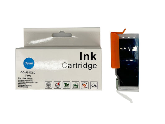 Comp Canon IP7250 CLI-551 XLC Cyan Ink Ctg  [CC-551C XL]