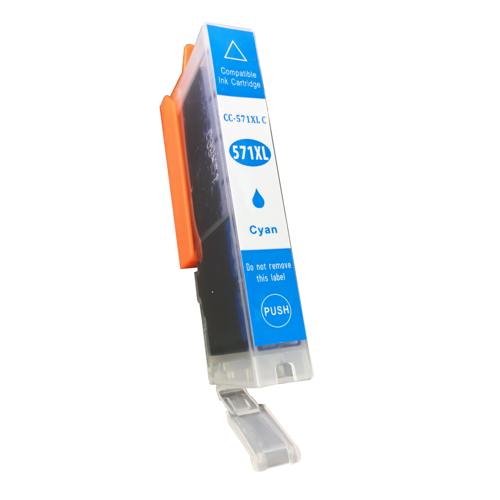 Comp Canon CLI-571XLC Hi Yld Cyan Ink Ctg 0332C001
