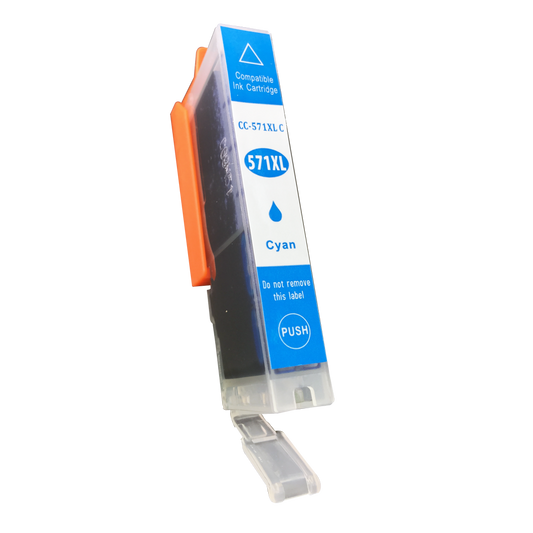 Compatible Canon CLI-571XLC HiY Cyan Ink Ctg