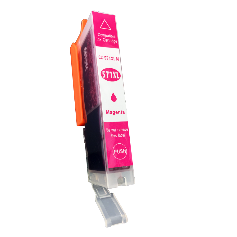 Comp Canon CLI-571XLM Hi Yld Magenta Ink Ctg 0333C001