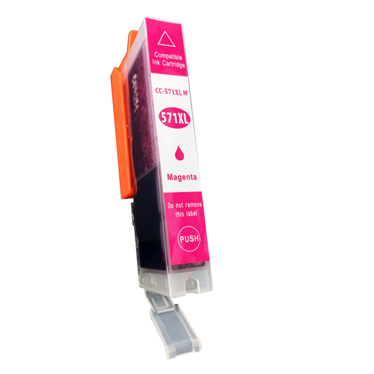 Comp Canon CLI-571XLM Hi Yld Magenta Ink Ctg 0333C001