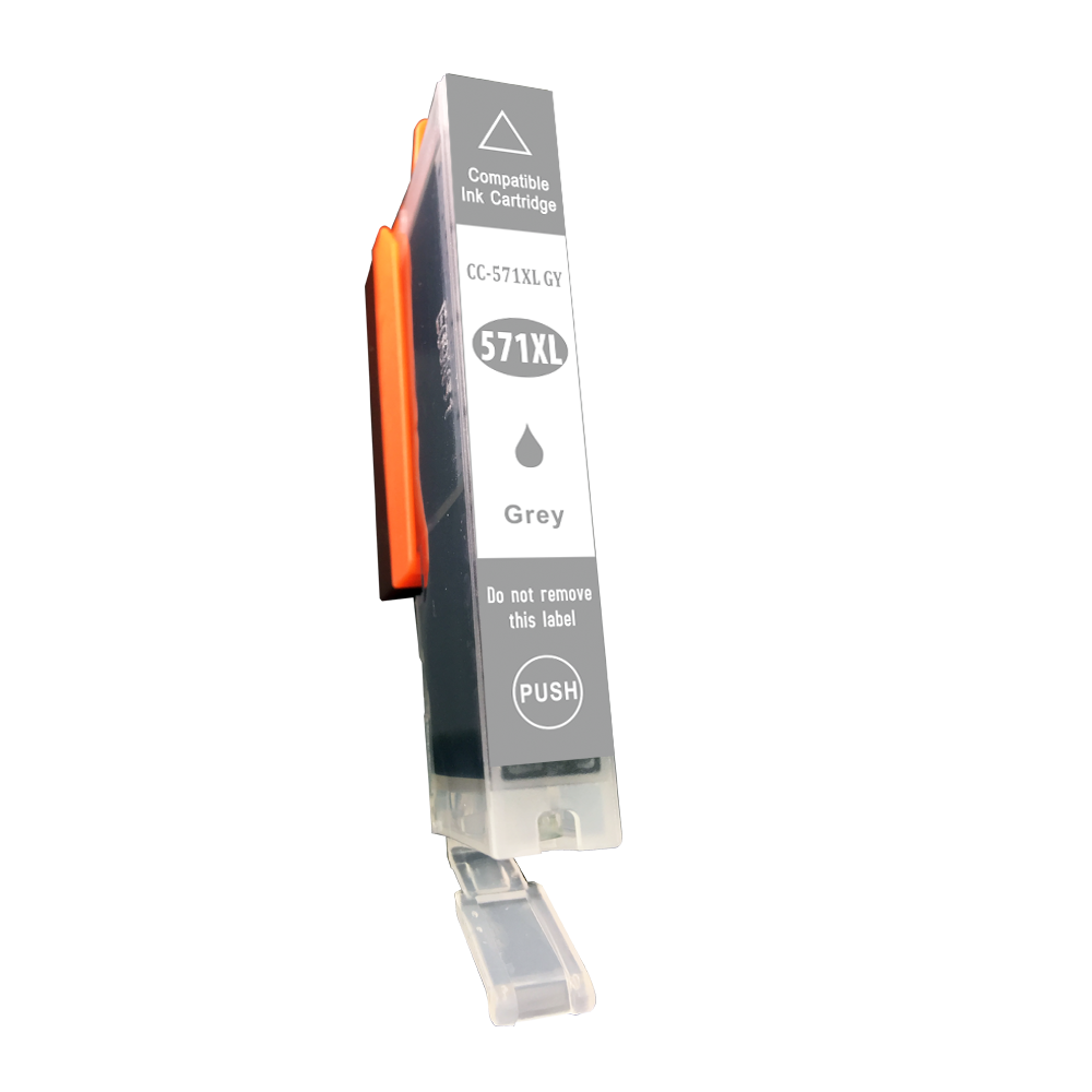 Comp Canon CLI-571XLGY Hi Yld Grey Ink Ctg 0335C001
