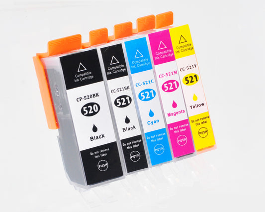 Comp Canon IP3600  PGI520/CLI521 Multipack 5 Ink Ctgs  [PGI520BK/CLI521BK/C/M/Y]