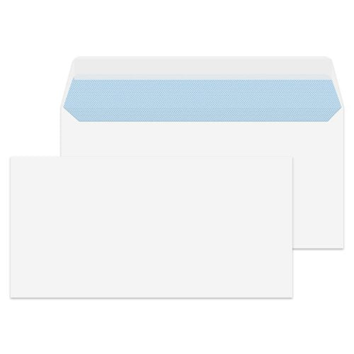 ValueX Everyday Envelopes DL White Wallet Plain Peel and Seal 100gsm 110x220mm (Pack 500) - 23882
