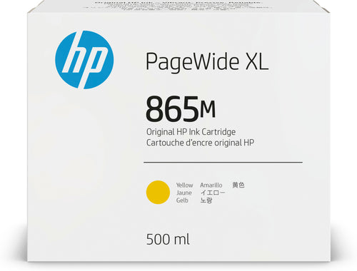 HP 865M 500ml Yellow PageWide XL Ink Cartridge image 0