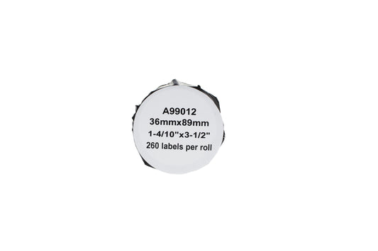 Comp Dymo 99012 Large Address Labels (Paper) Pack of 260 S0722400 (36mm x 89mm)