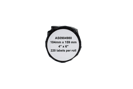 Comp Dymo S0904980 Ex Large Shipping Labels 4XL (Paper) Pack of 220 (104mm x 159mm)