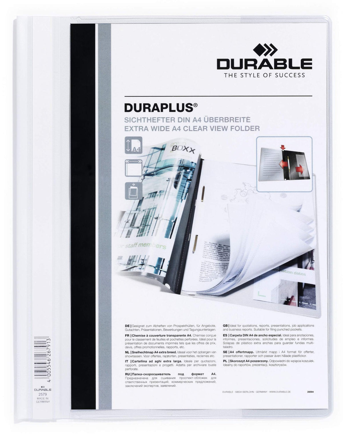 Durable DURAPLUS A4+ Folder White (25)