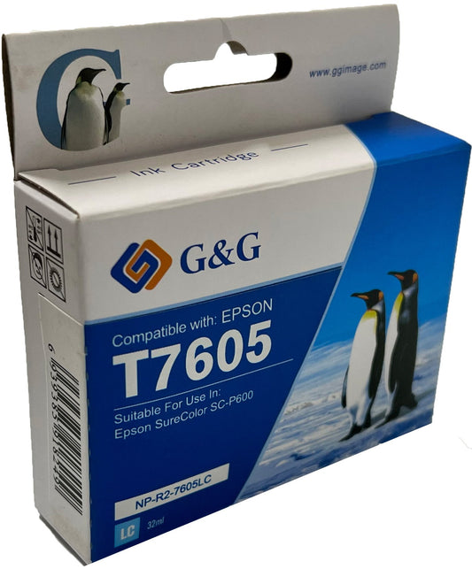 Comp Epson G+G T7605 Light Cyan Wide Format Ink Ctg C13T760540