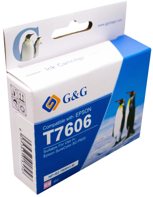 Comp Epson G+G T7606 Vivid light Magenta Wide Format Ink Ctg C13T760640