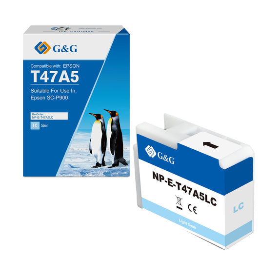 Comp Epson G+G T47A5 Light Cyan Ink Cartridge C13T47A500