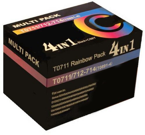 Compatible T715 Epson D78 4 Carts Range B C M Y T071540 also for T089540