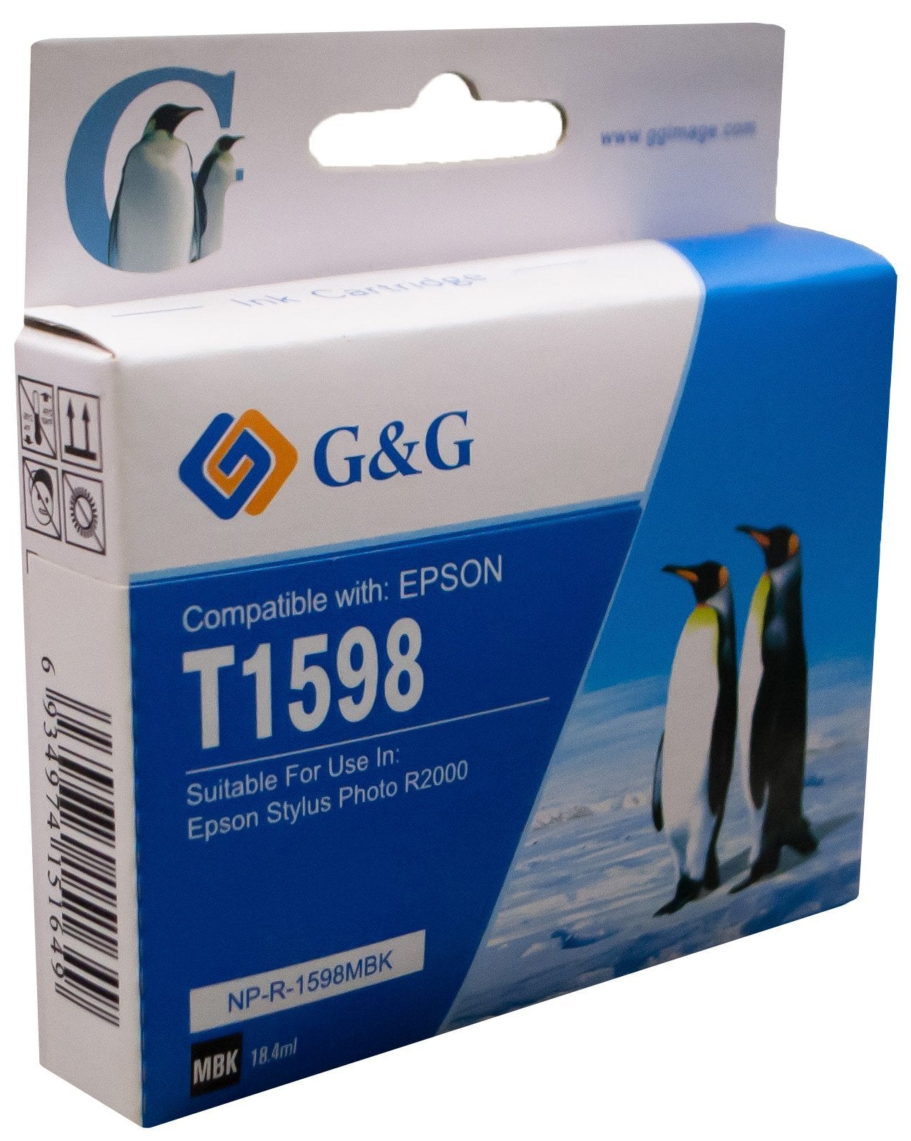 Comp Epson G+G T1598 Matte Black Ink Ctg C13T159840