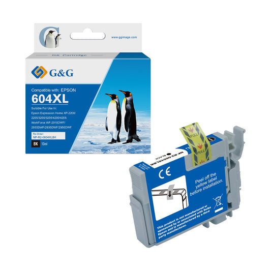 Comp Epson G+G 604XL Hi Cap Black Ink Ctg C13T10H14010 13ml 600 Pages