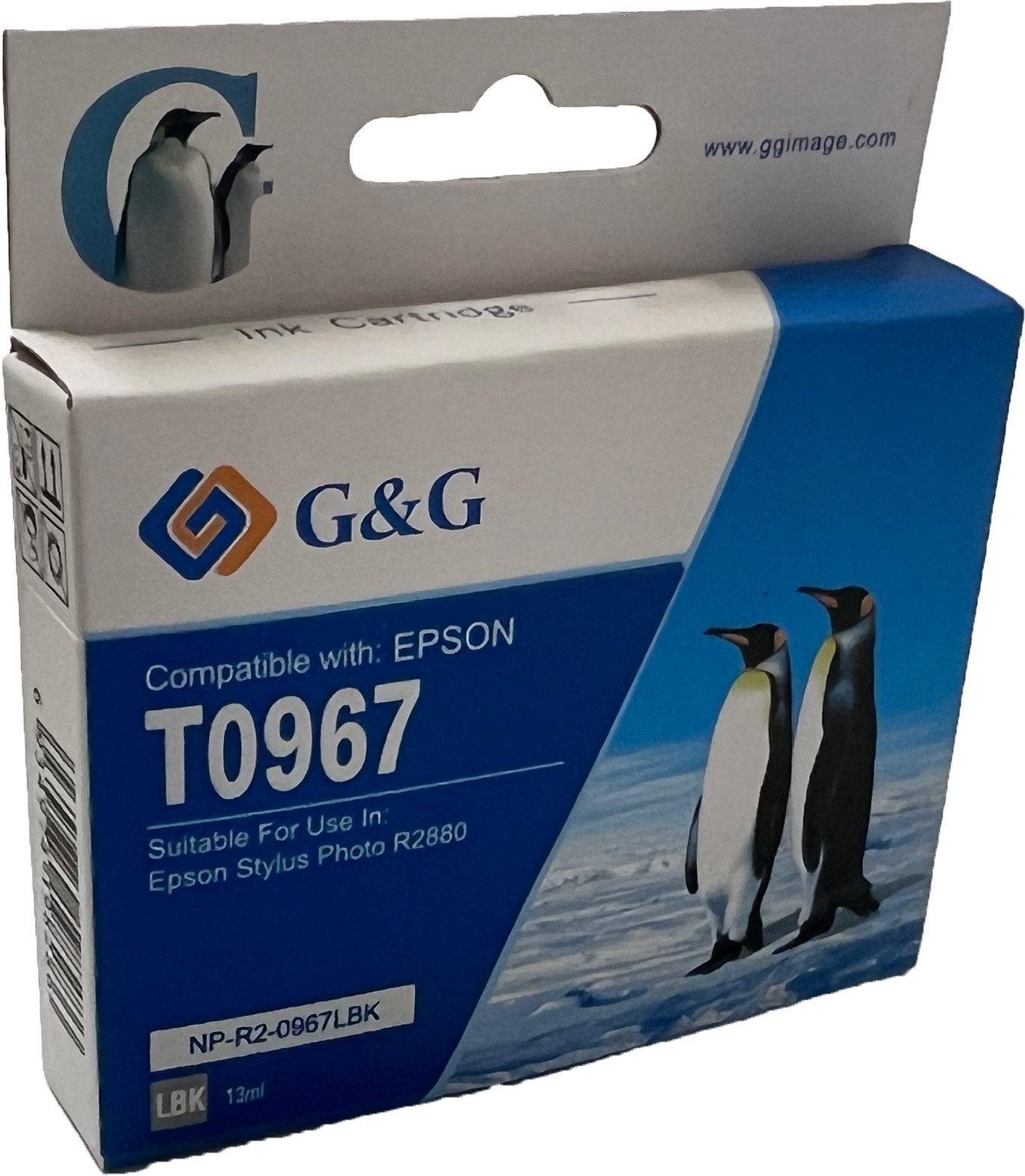 Comp Epson G+G T0967 Light Black Ink Ctg C13T09674010