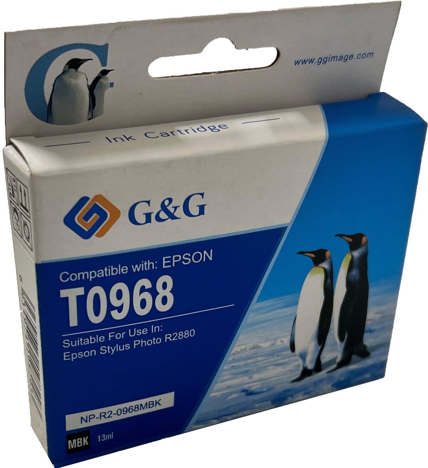 Comp Epson G+G T0968 Matt Black Ink Ctg C13T09684010