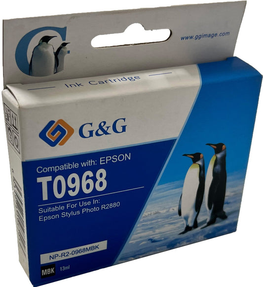 Comp Epson G+G T0968 Matt Black Ink Ctg C13T09684010