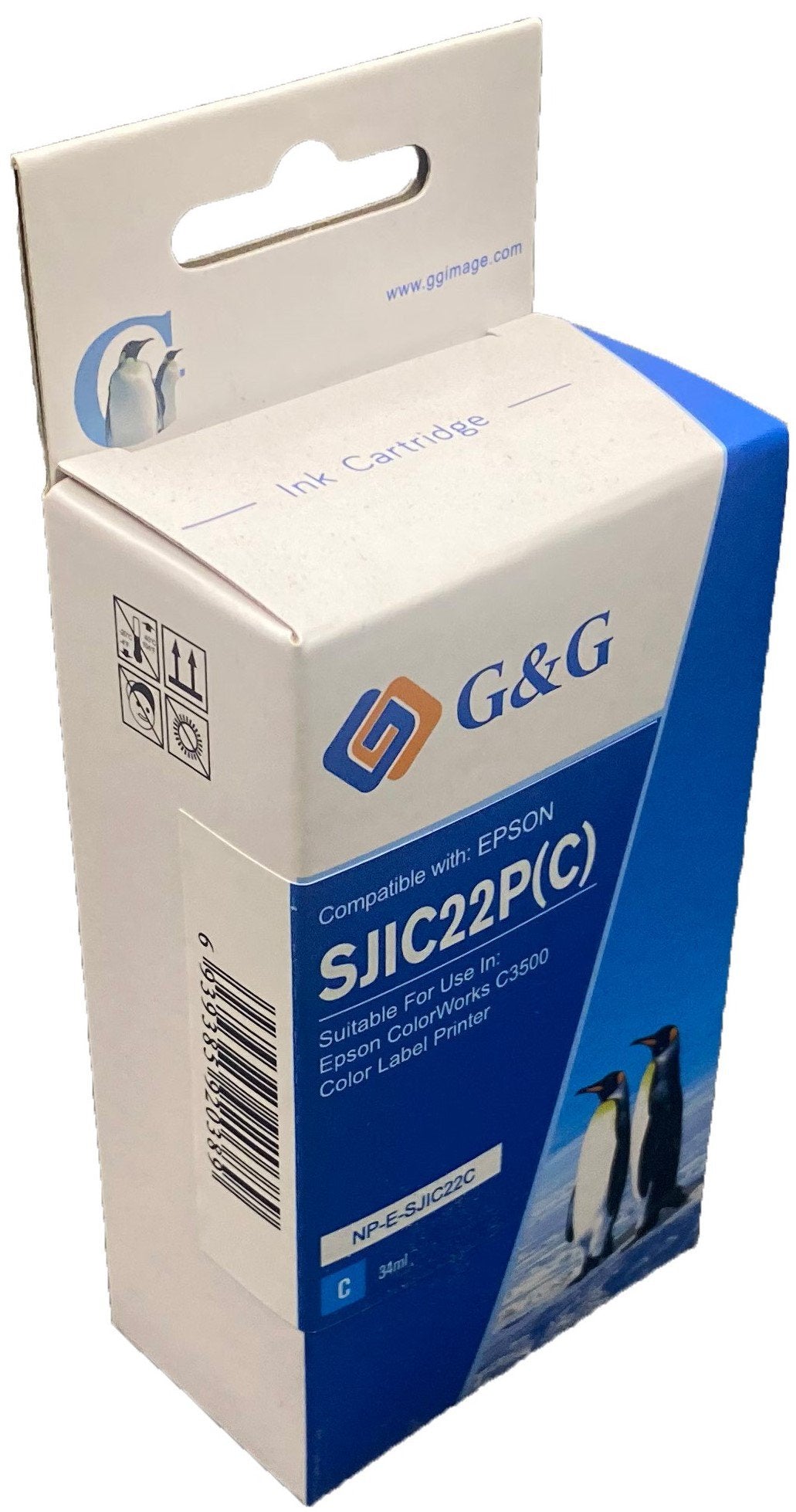 Comp Epson G+G C33S020581 Cyan Ink Ctg SJIC22C