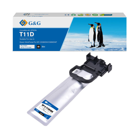 Comp Epson G+G T11D C13T11D140 Black High Capacity Ink Ctg 90ml Ink 5000 Pages