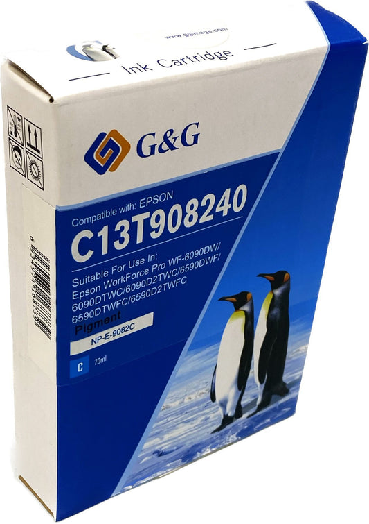 Comp Epson G+G T9082 High Capacity Cyan Ink Ctg C13T908240